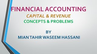 Capital & Revenue Problem 12 Azeem Academy Book