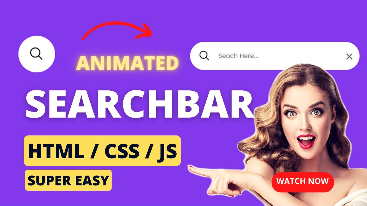 Creating Animated Search Bar Using HTML & CSS And Javascript - YouTube