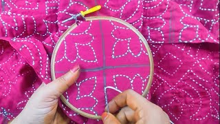 নতুন নকশীকাথা ডিজাইন অঙ্কন এবং সেলাই | New Nakshi Kantha Design Tutorial | 🇧🇩