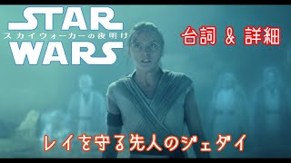 【字幕\u0026詳細】レイに語り掛ける先人のジェダイ：『スカイウォーカーの夜明け』より