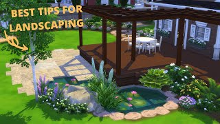 HOW TO LANDSCAPE IN THE SIMS 4 | Landscaping and Building tutorial