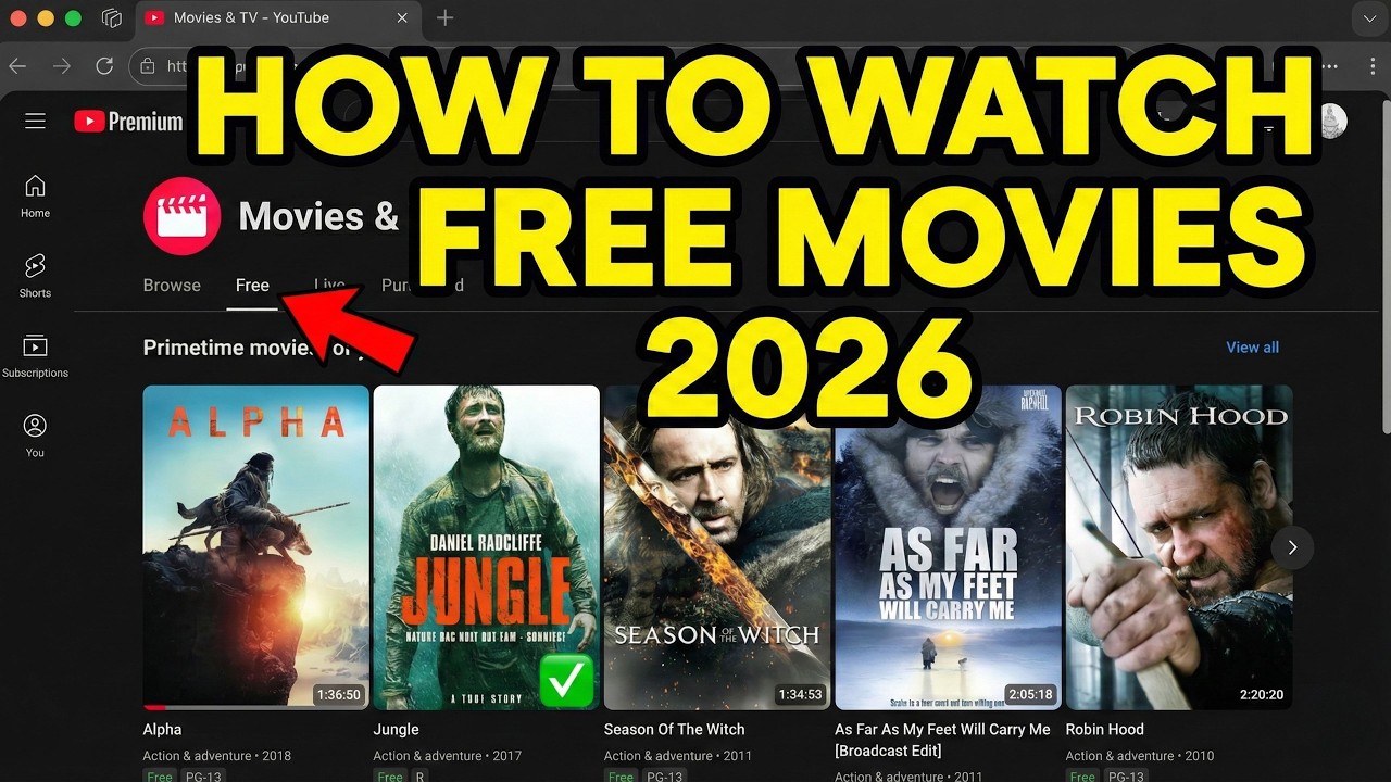 How To Watch Free Movies On Youtube 2026 Guide No Scam Legally Youtube