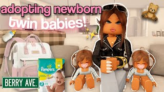 ADOPTING NEWBORN TWINS! | Roblox Berry Avenue Roleplay