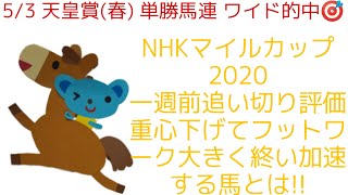 NHKマイルカップ2020一週前追い切り評価［調教診断］