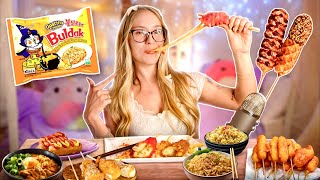 ASMR MUKBANG 🧀 Cheesy BULDAK RAMEN & Korean CORN DOGS COMBO ✨ Clean Mukbang NO TALKING