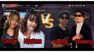 MissKame @Dora VS @Dimseng Ampang @Nambo FF || 2 v 2 Custom Full Match.