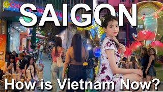 How is Vietnam Hochiminh nightlife? 🇻🇳 Vietnam Saigon Ho Chi Minh City Night Street 2025