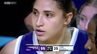 Kansas State's Ayoka Lee blocks shot vs. UCF