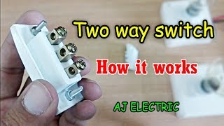 What is Two way switch |2 way switch wiring in Urdu/Hindi