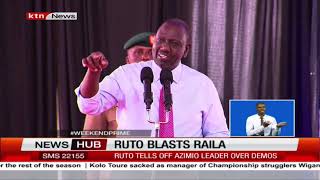 President Ruto blast Raila, pours cold water on Azimio's  planned rally saying won't be intimidated