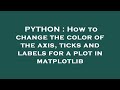 PYTHON : How to change the color of the axis, ticks and labels for a plot in matplotlib