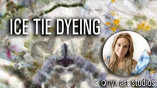 Ice Tie Dye Fabric Tutorial- How to Ice Tie Dye Large Piece of Fabric| Onyx Art Studios