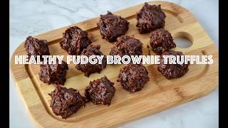 Healthy Fudgy Brownie Truffles