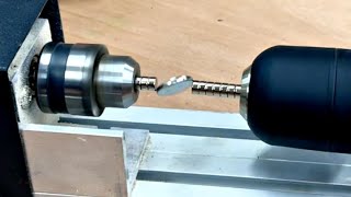 I want to rotate a magnet with a drill and a lathe.