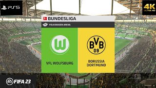 FIFA 23 - Wolfsburg vs Borussia Dortmund - Bundesliga 22/23 Full Match PS5 Gameplay | 4K