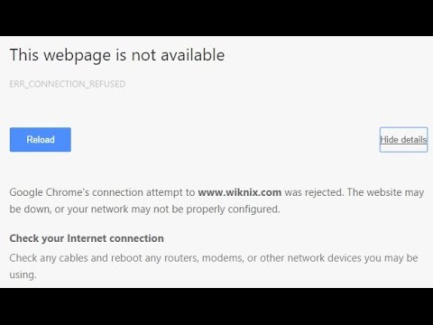 Fix ERR_CONNECTION_REFUSED Error Fix ERR_CONNECTION_REFUSED Error