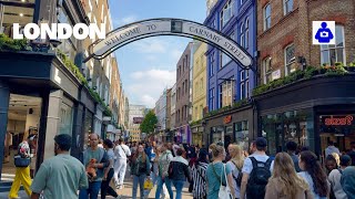 London Walk 🇬🇧 West End, SOHO, Carnaby & Regent Street ⚽️ | Central London Walking Tour 4[K HDR]