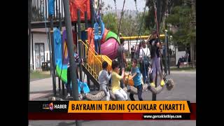 Bayramın tadını çocuklar çıkarıyor