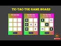 TIC-TAC-TOE GAME BOARD USING HTML, CSS & JAVASCRIPT