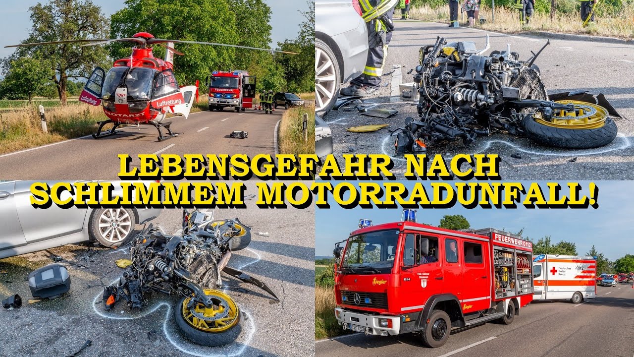 [SCHRECKLICHER UNFALL MIT MOTORRAD] - Biker & Sozia In Lebensgefahr ...