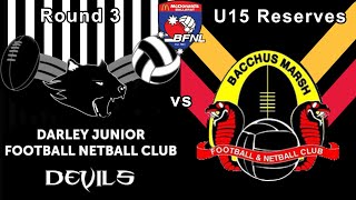 BFNL U15R Darley Devils vs. Bacchus Marsh Cobras