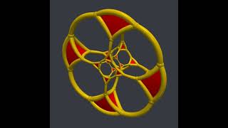 Stereographic truncated tesseract (Python)