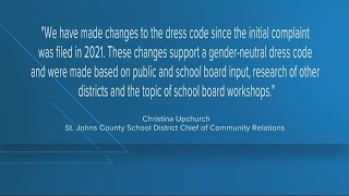 Surveys distributed to students regarding St. Johns County dress code policy