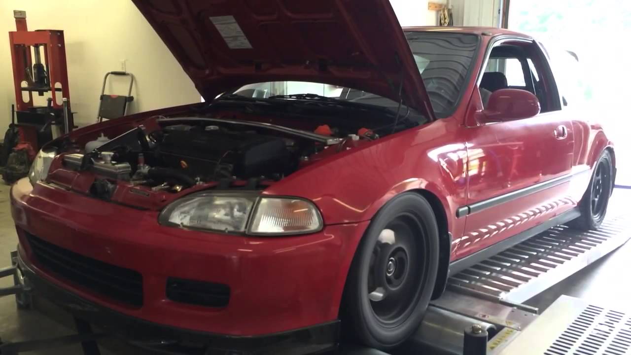 Civic EG Hatch B16b Dyno - YouTube