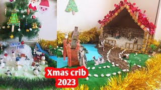 ഒരു കുഞ്ഞു പുൽക്കൂട് || Christmas crib with snow park 2023