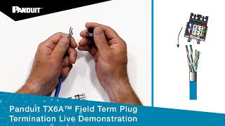 Panduit TX6A™️ Field Term Plug Termination Live Demonstration