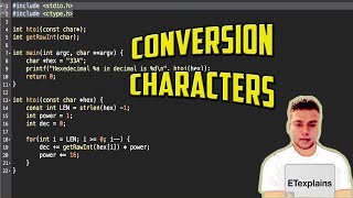 C Programming Tutorial - 4 - Conversion Characters