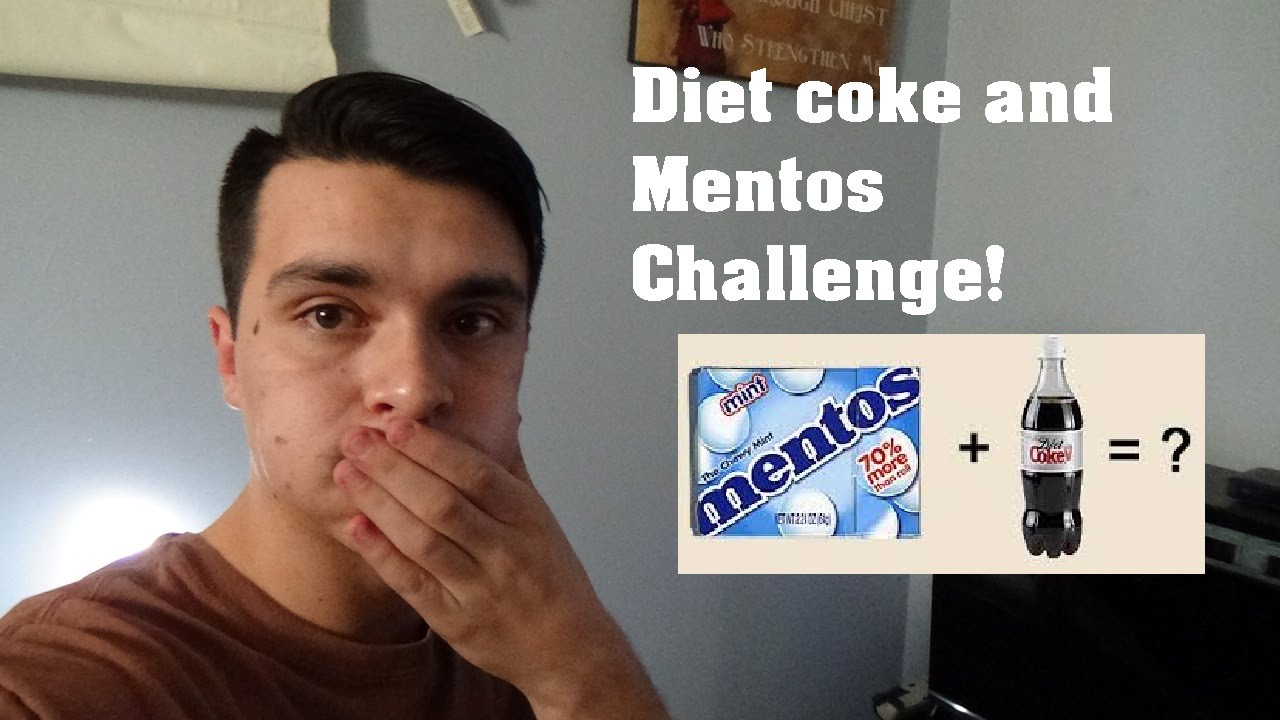 DIET COKE AND MENTOS CHALLENGE - YouTube