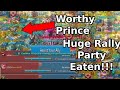 CRAZY RALLY PARTY TRAP EATS OVER 20 RALLIES! WORTHY PRINCE CAPPED! Lords Mobile Trap.