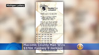 Michigan Lottery: Macomb County Man Wins $376K Fantasy 5 Jackpot