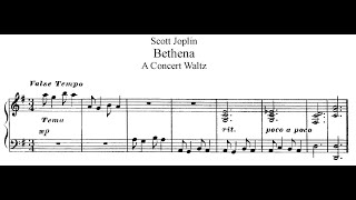 Scott Joplin (1868-1917) - Ragtime: Bethena. w/ score