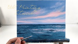 HOW TO PAINT AN OCEAN SUNSET // Oil Painting Tutorial // BEGINNER / INTERMEDIATE