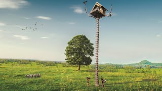OMG Really Creative ! Build Amazing Treehouse With One Tree