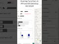 overlap function in powerbi desktop 02 2024 🔥