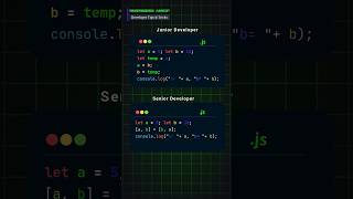Junior Developer VS Senior Developer 👾👨‍💻 #webdesign #javascript #coding #music #shorts #trending
