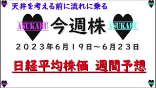 【今週株】今週の日経平均株価予想　2023年6月19日～23日　天井を考えるなら流れに乗れ！の巻( *´艸｀)