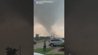 A tornado was spotted outside of Huntsville, Alabama, as severe weather swept through the region