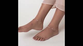 Purpleluck Catherine rose gold anklet