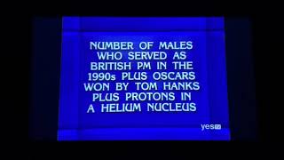 Final Jeopardy, “Knowledge by the numbers” - Million Dollar Masters Tournament Day 8 (5/10/02)