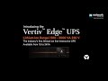 UPS - Power Backup Solution by Vertiv