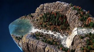 Waterfall/Cave diorama + Christian message!