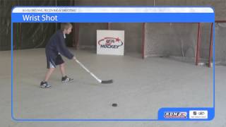 8U Off Ice Passing, Recieving \u0026 Shooting - Wrist Shot