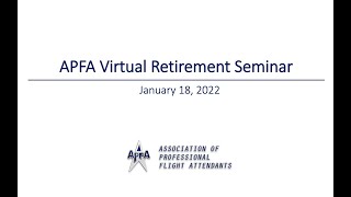 APFA Retirement Seminar