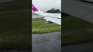 雨の鹿児島空港！peachのA320neoがフラップを元に戻す瞬間の映像！ #着陸 #landing #飛行機