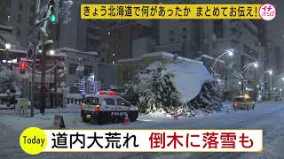 冬の嵐が北海道を襲う　落雪で車がつぶれる被害も　稚内で最大風速２４．６ｍ　観測史上１月最強