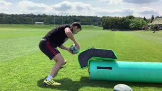 Rugby drill/training Scrum half pick the ball up fix
